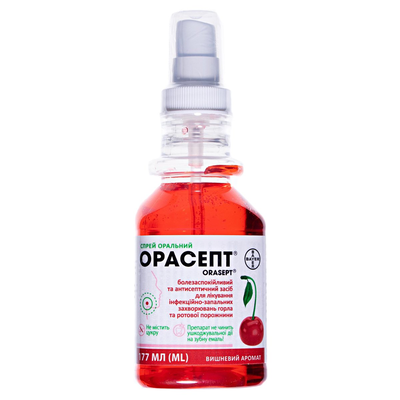 Орасепт спрей ор. 1.4 % по 177 мл у флак.