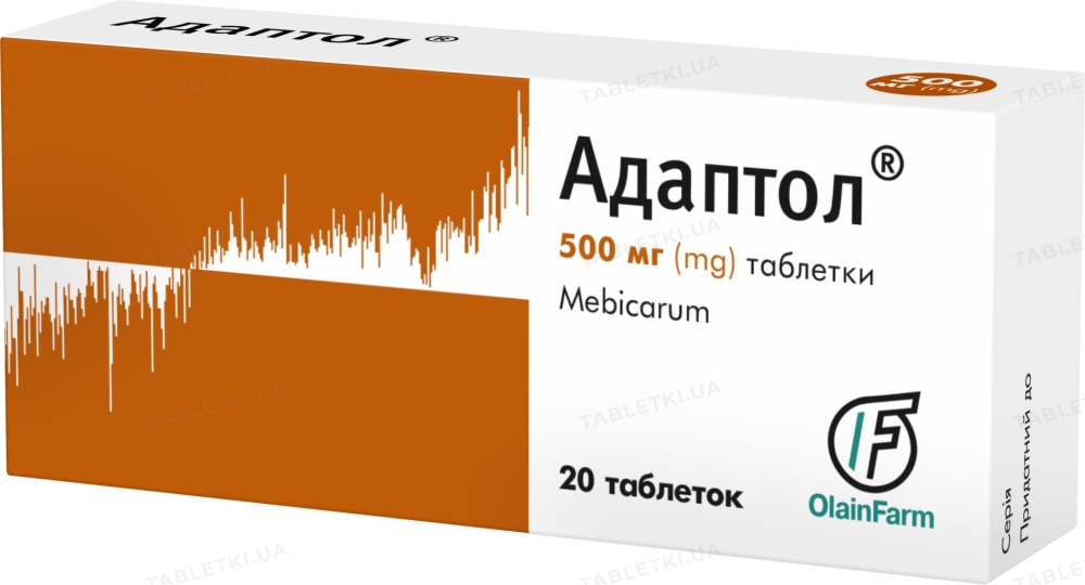 Адаптол таблетки по 500 мг №20 (10х2)