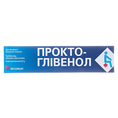 Прокто-глівенол крем рект. по 30 г у тубах з насад.