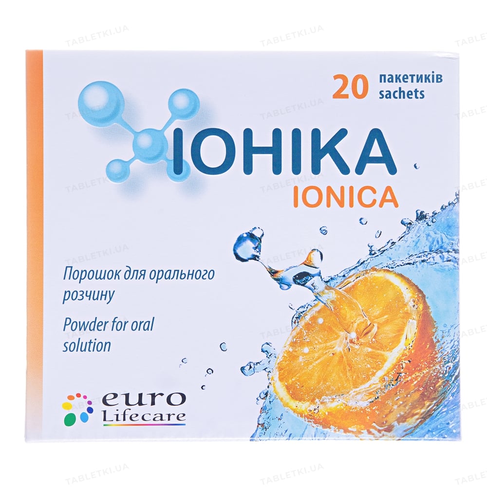 Іоніка порошок д/ор. р-ну по 4.4 г №20 у пак.