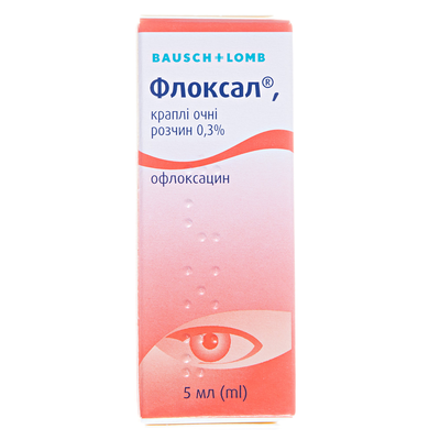 Флоксал краплі оч., р-н 0.3 % по 5 мл у флак.-крап.