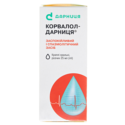Корвалол-Дарниця краплі ор., р-н по 25 мл у флак.