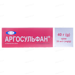 Аргосульфан крем 20 мг/г по 40 г в тубах Аргосульфан крем 20 мг/г по 40 г в тубах