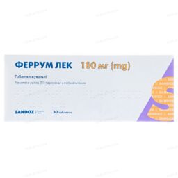 Феррум Лек таблетки жув. по 100 мг №30 (10х3)
